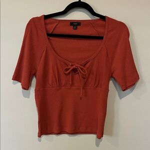 Forever 21 Rust Crop Top with Bow